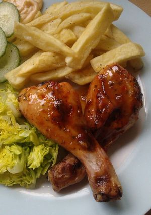 A picture of Vickys Sticky Sweet Chilli Chicken Drumsticks, GF DF EF SF NF.