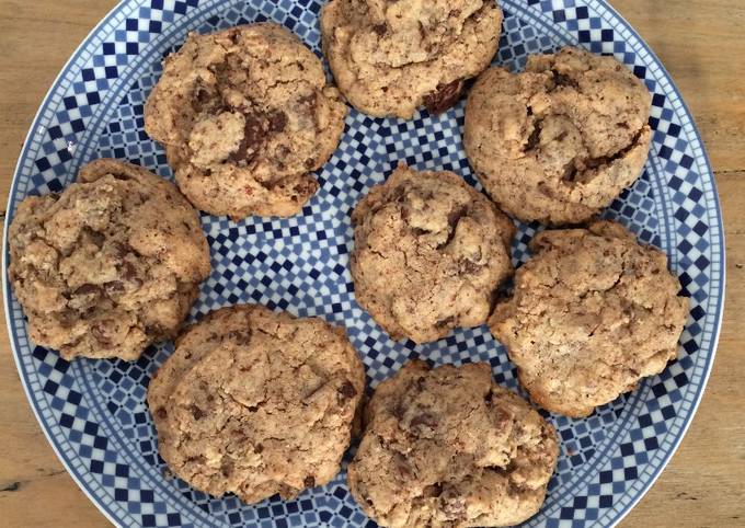 Recette Délicieuse Cookies moelleux aux pépites de chocolat