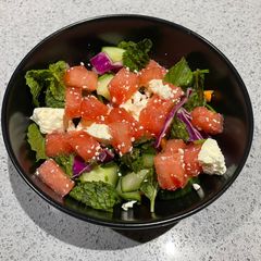 Watermelon, walnut and feta salad A picture of Watermelon, walnut and feta salad.