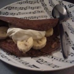A picture of Juice plus complete choccy pancake.