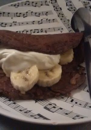 A picture of Juice plus complete choccy pancake.
