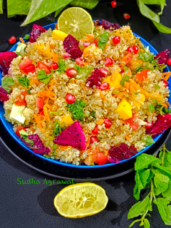 किनवा हाई प्रोटीन सलाद (Quinoa high protein Salad) रेसिपी मुख्य फोटो