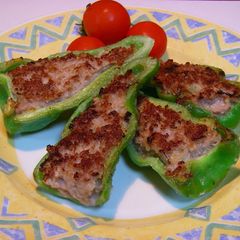 A picture of Meat Stuffed Peppers.