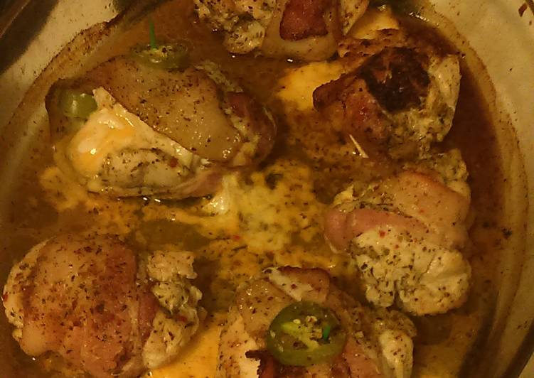 Easiest Way to Prepare Super Quick Homemade Stuffed bacon wrapped chicken