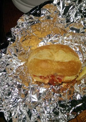 A picture of Mandys hot cheesy salsa rolls.