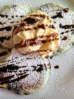 A picture of Mint Chocolate Chip Pancakes.