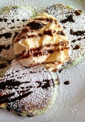 A picture of Mint Chocolate Chip Pancakes.