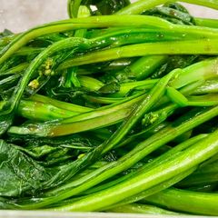 A picture of Sautéed Yu Choy (aka Choy Sum).