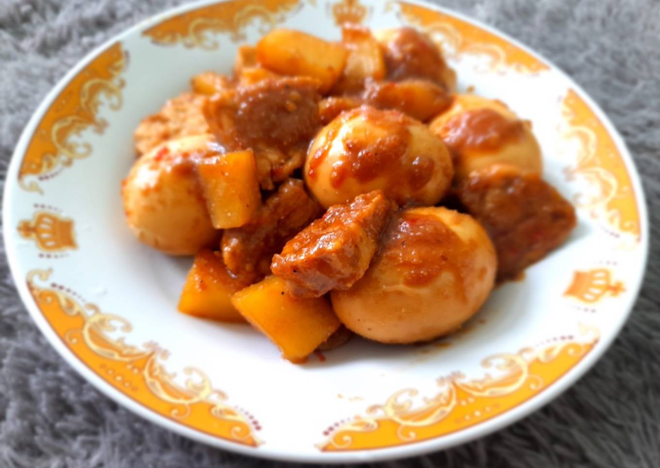 Semur telur kentang tempe