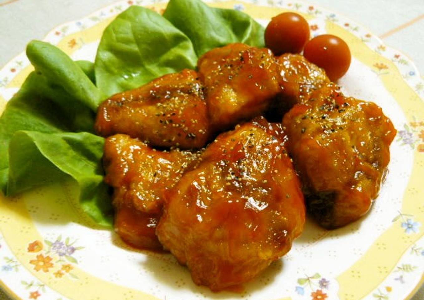 Fried Mackerel with Ketchup Sauce