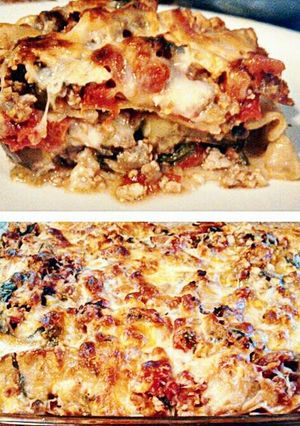 A picture of Chicken & Veggie Lasagna.