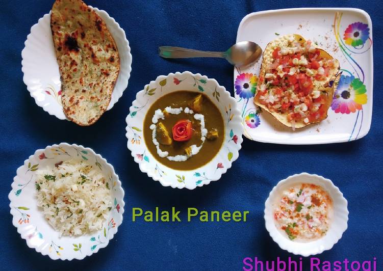 Recipe of Super Quick Homemade Restaurant Style Palak Paneer