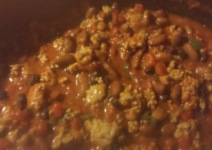 Simple Turkey Chili in the Crock Pot