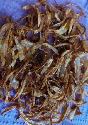 A picture of Fried Onion / Birista.