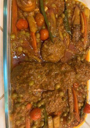 عکسی از دستور کوفته و سبزیجات ترکی