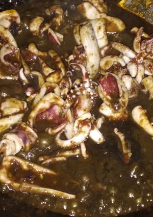 Foto resep Cumi tumis tinta hitam