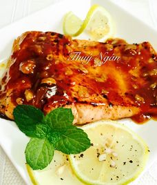 cá hồi sốt bơ chanh