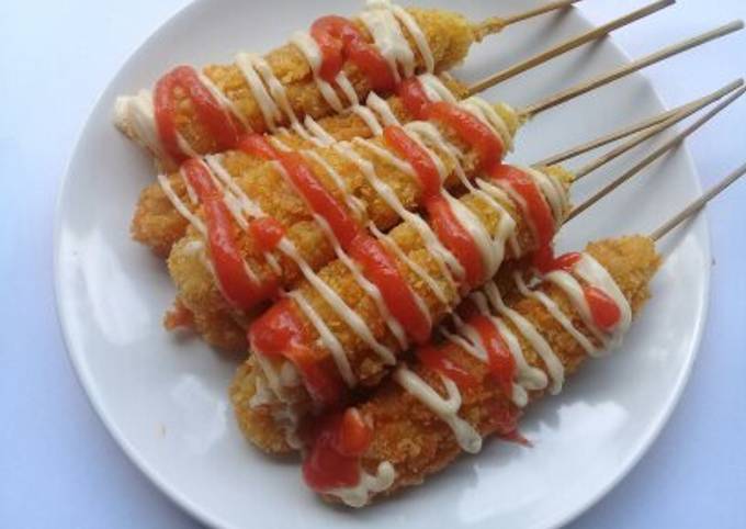 Cara bikin Corn dog jajanan hits korea Cara bikin Corn dog jajanan hits korea
