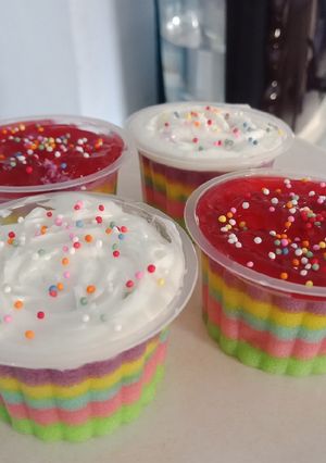 Foto resep Cup Cake Rainbow