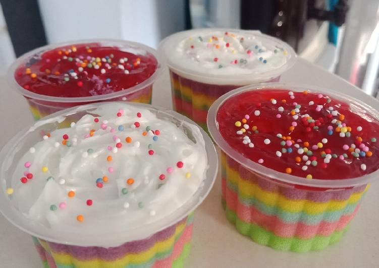 Resep Cup Cake Rainbow Jadi, Bisa Manjain Lidah