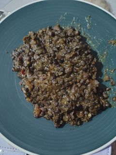 Una foto de Lentejas negras con alubias negras Dal Makhani