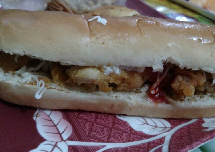 Recipe of Super Quick Homemade Crispy chicken burger 👍