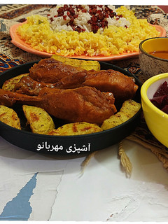 عکسی از دستور زرشک پلو مرغ مایونزی