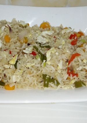 A picture of Egg fried rice.