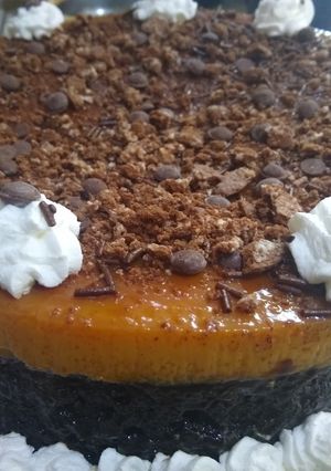 Una foto de Chocoflan