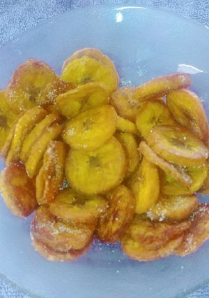 Una foto de Plátanos fritos dulces -apto celiacos