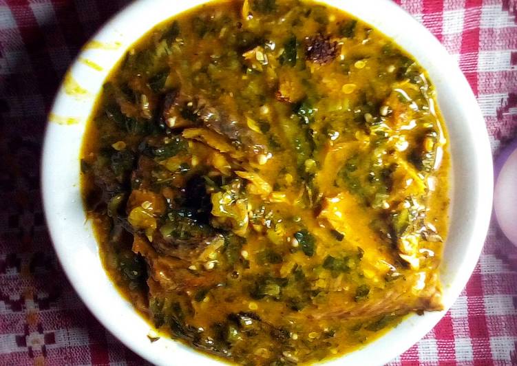 Seafood ogbono soup
