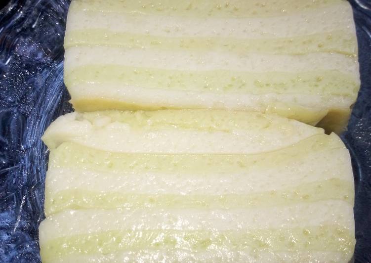 Resep Lapis Hula-hula pandan Anti Gagal