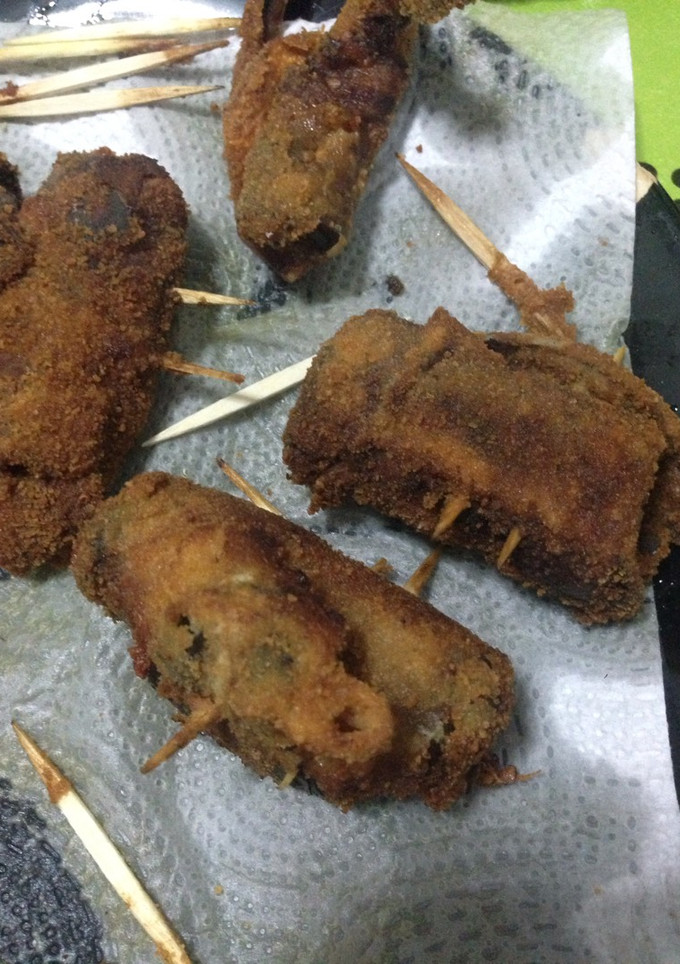 Una foto de Rollitos de berenjena