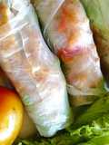 Tempe penyet bungkus rice paper