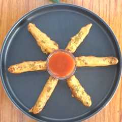 Una foto de Stuffed Babycorn pakoda