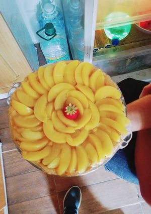 Una foto de Tartaleta de durazno con crema pastelera