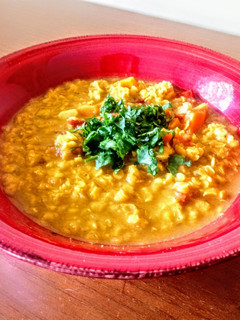 Una foto de Dhal de lentejas rojas