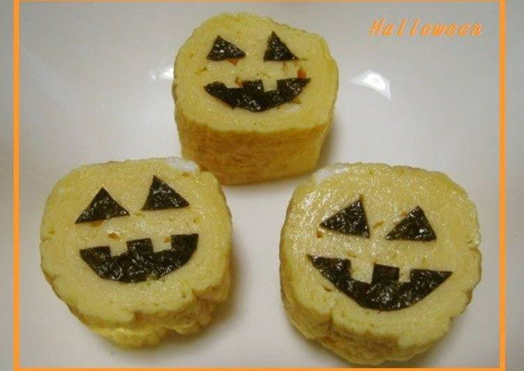 Steps to Prepare Speedy Easy Jack-O&#39;-Lantern Shaped Tamagoyaki