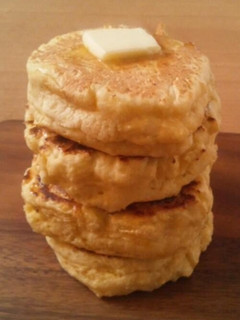 A picture of Thick Chewy Pancakes Made with Silken Tofu.