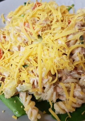 A picture of My Tuna Pasta Mayonaise 😊.