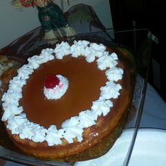 A picture of Pumpking & Cheese Flan.