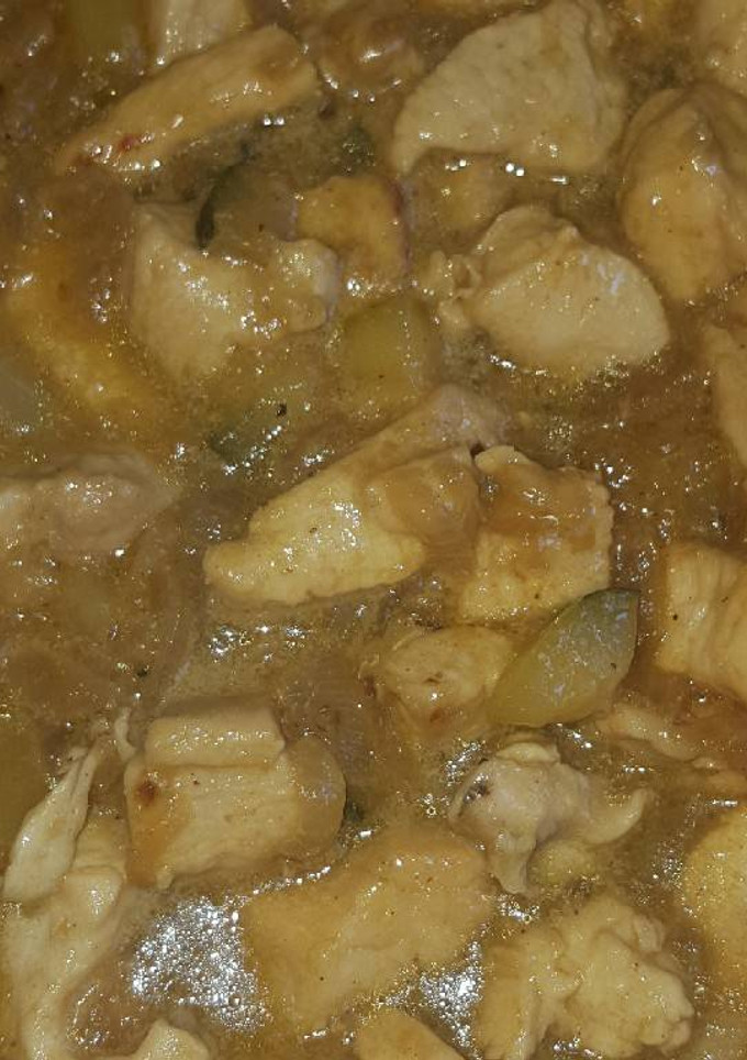 Una foto de Pollo al champán