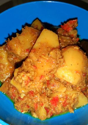 Foto resep Rendang kentang ala anak kos