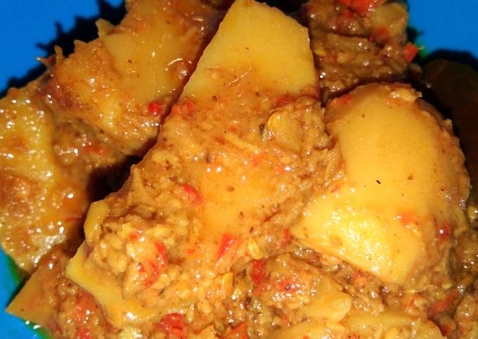 Rendang kentang ala anak kos