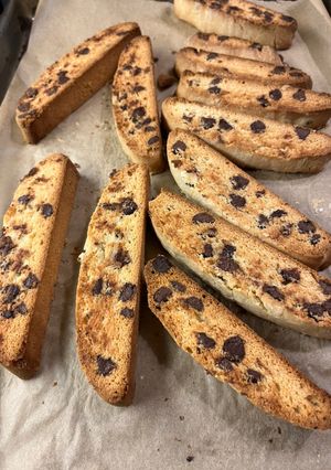 A picture of Dina B's Chocolate Chip Biscotti.