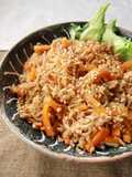 Reduced Calorie Shirataki Noodle and Pork Kinpira