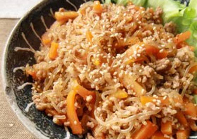 Step-by-Step Guide to Prepare Homemade Reduced Calorie Shirataki Noodle and Pork Kinpira