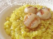 A picture of saffron risotto