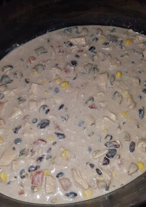 A picture of Creamy Rotel Slow Cooker Chicken.