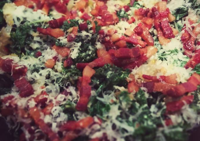 Sauteed kale with pancetta